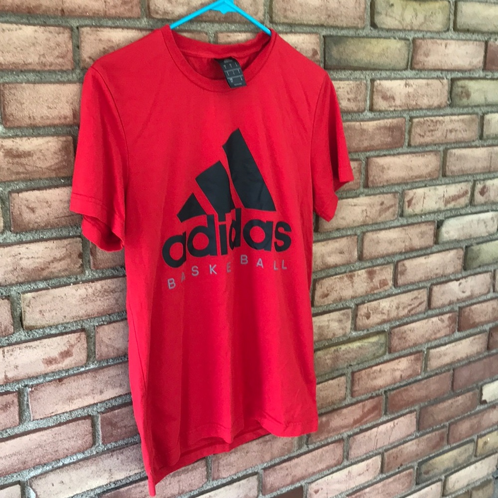 Adidas, red, S, red, short sleeve, T-shirt